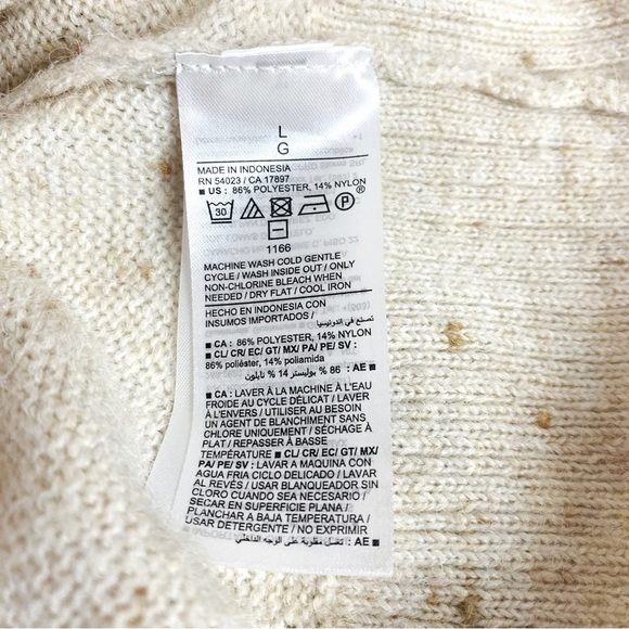 Old Navy Flecked Beige Oatmeal Crewneck Sweater Size L - Picture 6 of 7